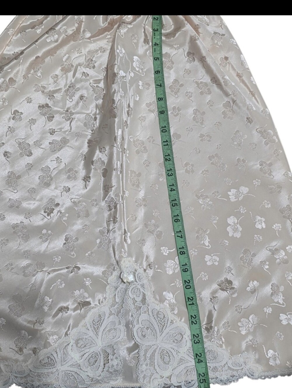 Vtg Barbizon Pink Satin Lace Half Slip Skirt Lingerie Y2K Coquette Cottagecore M - Picture 6 of 9